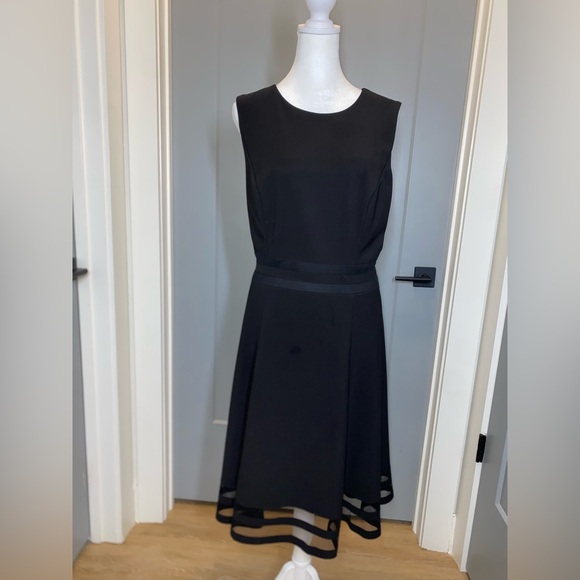 White House Black Market Black Midi Dress CB261 - Picture 1 of 6